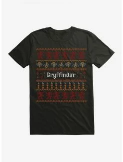 Wholesale 😍 Boxlunch Harry Potter Gryffindor Ugly 🎄 Christmas Pattern T-Shirt 💯